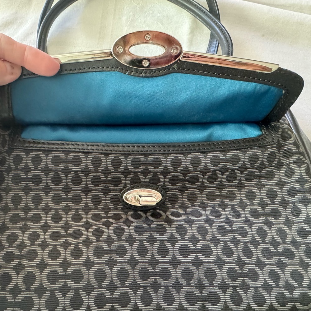 Coach Black and Gray Satchel - Picture 5 of 11